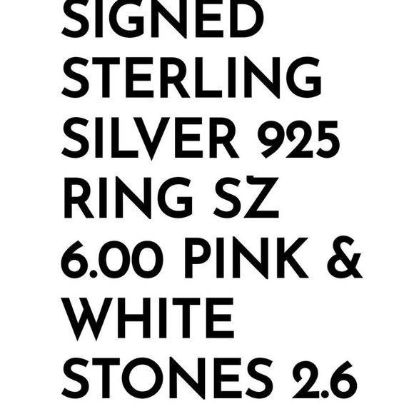 ESTATE VINTAGE Cocktail ring pink & white CZs signed cmi - Picture 6 of 8